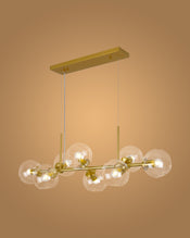 Modern Linear Suspension lighting 8 Globes Pendant Lighting Fixtures For Kitchen Island Office