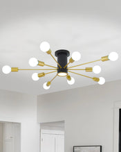 Sputnik Pendant Light Black / Gold,  Sputnik Globe Chandelier Ceiling Light Fixture for Dining Room Living Room