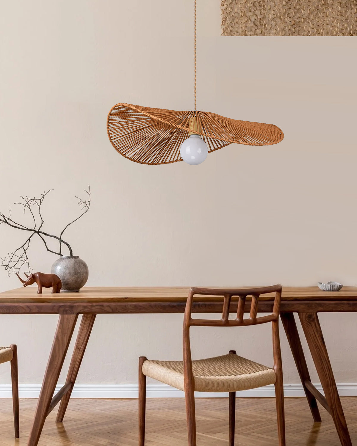 Tea Room Woven Lampshade Unique Pendant Light | Japanese Creative Hanging Pendant Light