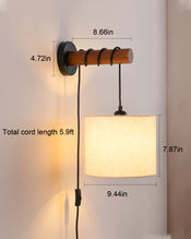 Mini Plug In Pendant Lights Simple Metal Cylindrical Hanging Lamp Solid Wood Pendant Lighting White Hanging Ceiling